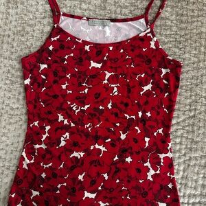 Anatomie Red and White Fitted Camisole